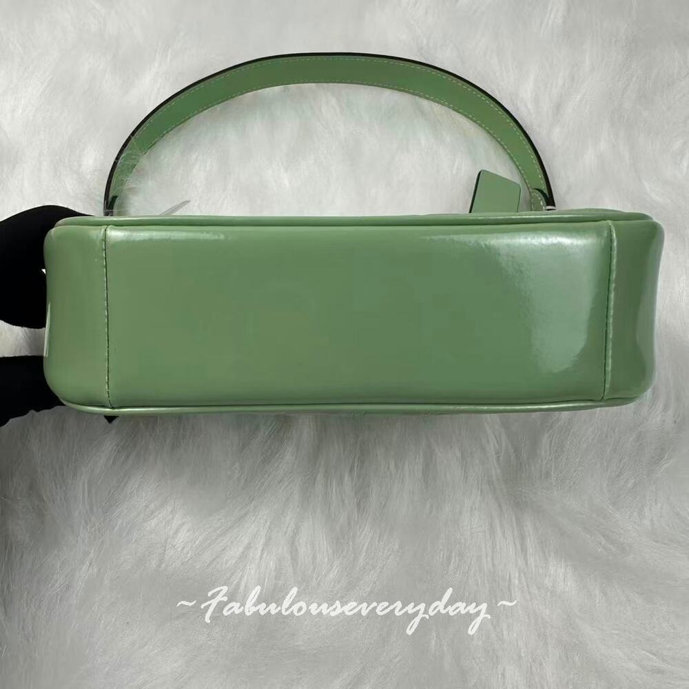 Coach Teri Mini Crossbody Bag Signature Leather Heart Charm Pale Green CCZ29 NWT - Picture 7 of 8